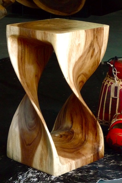 Hocker Holz, Blumensäule,Barhocker, 28x28x50cm Beistelltisch, Tisch